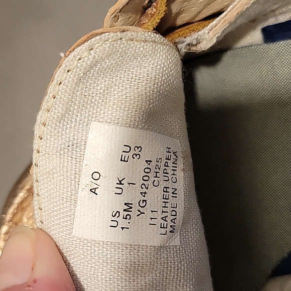 GUC Girls Sperry rose gold boat shoes size 1.5 - Picture 6 of 6